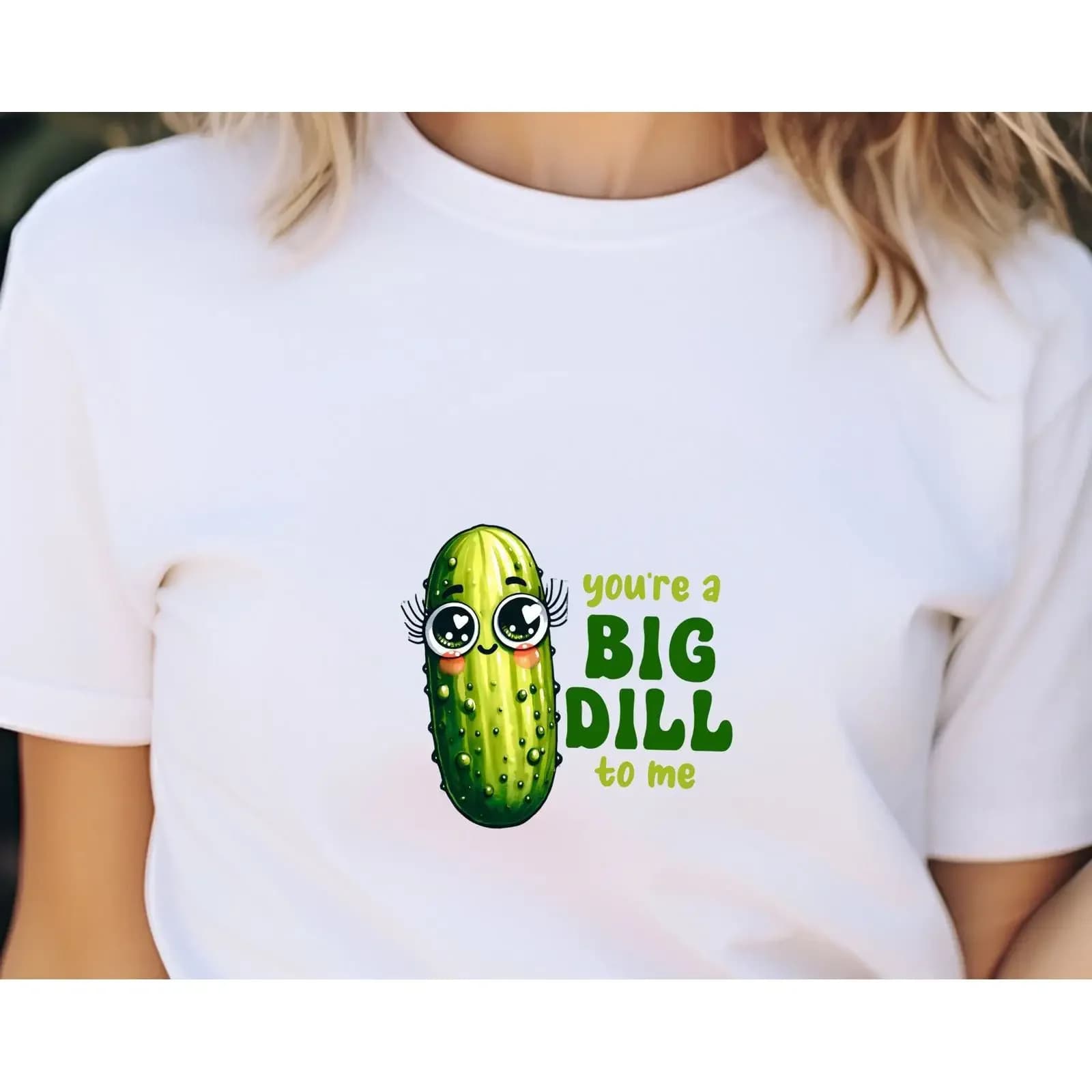 Pickle Lover T Shirt Funny Dill Pun Bestie Pickles vintage Washed Top For Everyday Wear Stylish homme Versatile fashion
