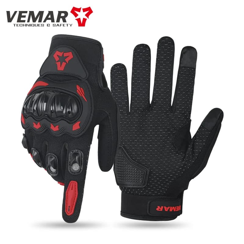 VEMAR Classic Men Women Summer Motorcycle Gloves Anti-slip Anti-Fall Moto Commuter Gear Touchscreen Motocross Gloves