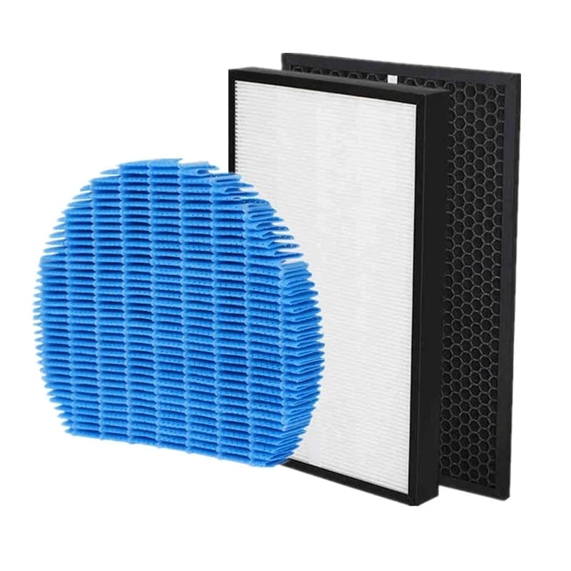 1 set (3 pezzi) filtro purificatore d'aria filtro umidificatore a carbone attivo HEPA per parti di ricambio Sharp kc-840e-w