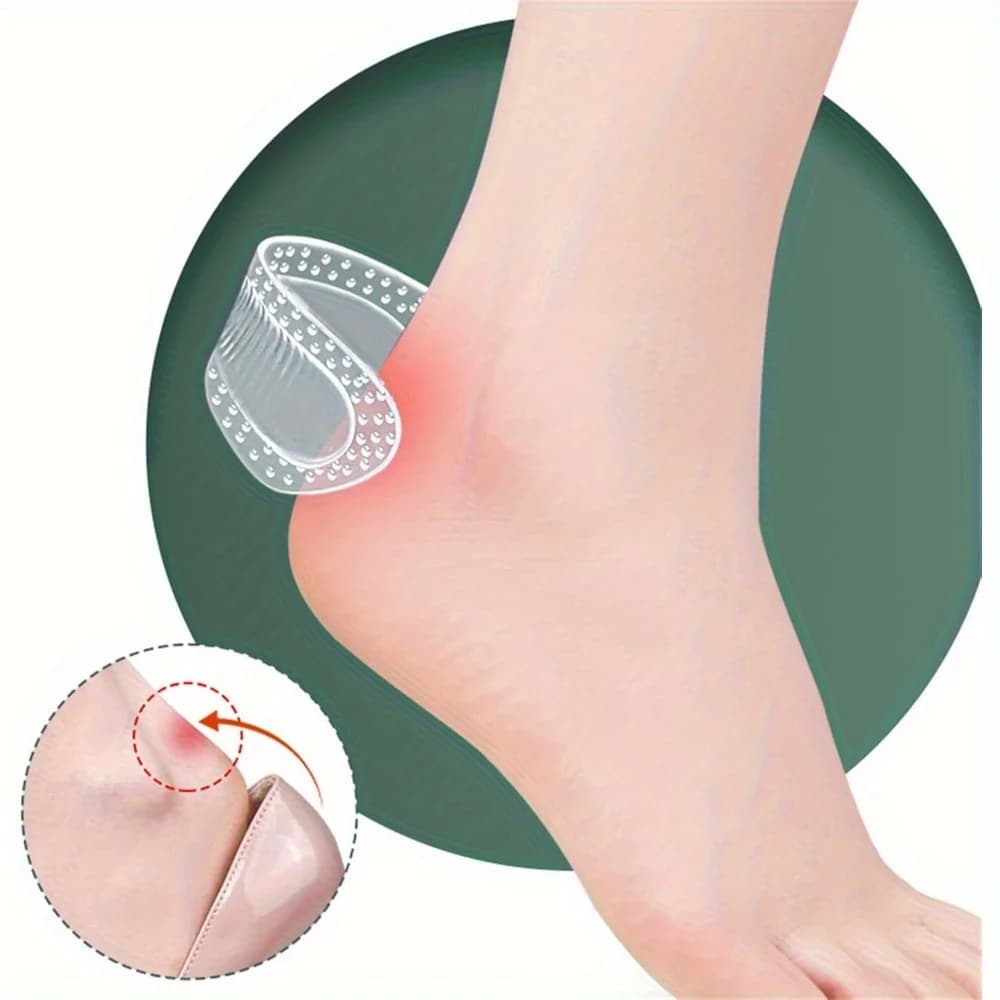 Cuscinetti in silicone trasparente per donna: protezioni antiscivolo e cuscini ergonomici per scarpe larghe, forniscono comfort con tacchi alti