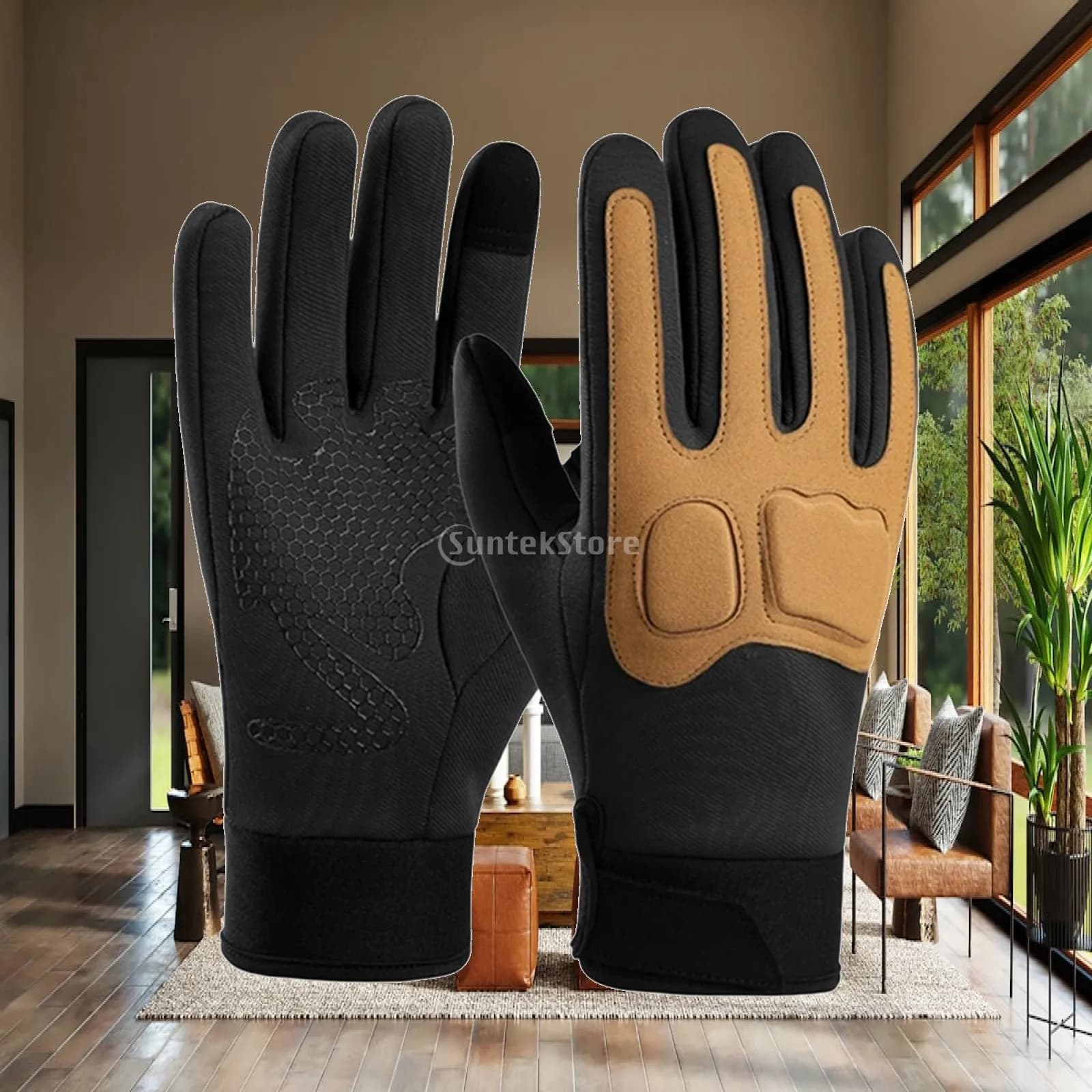 Motorcycle Gloves Touchscreen for Men Riding Gloves for Camping Hiking Motorbike