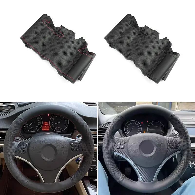 Coprivolante per auto per BMW E90 320i 325i 330i 335i E87 120i 130i X1 E84 Coprivolante in pelle traforata