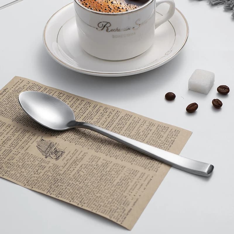 1 pcs cutlery in silver opaque square handle in silver western cutlery stainless steel kitchen cutlery
