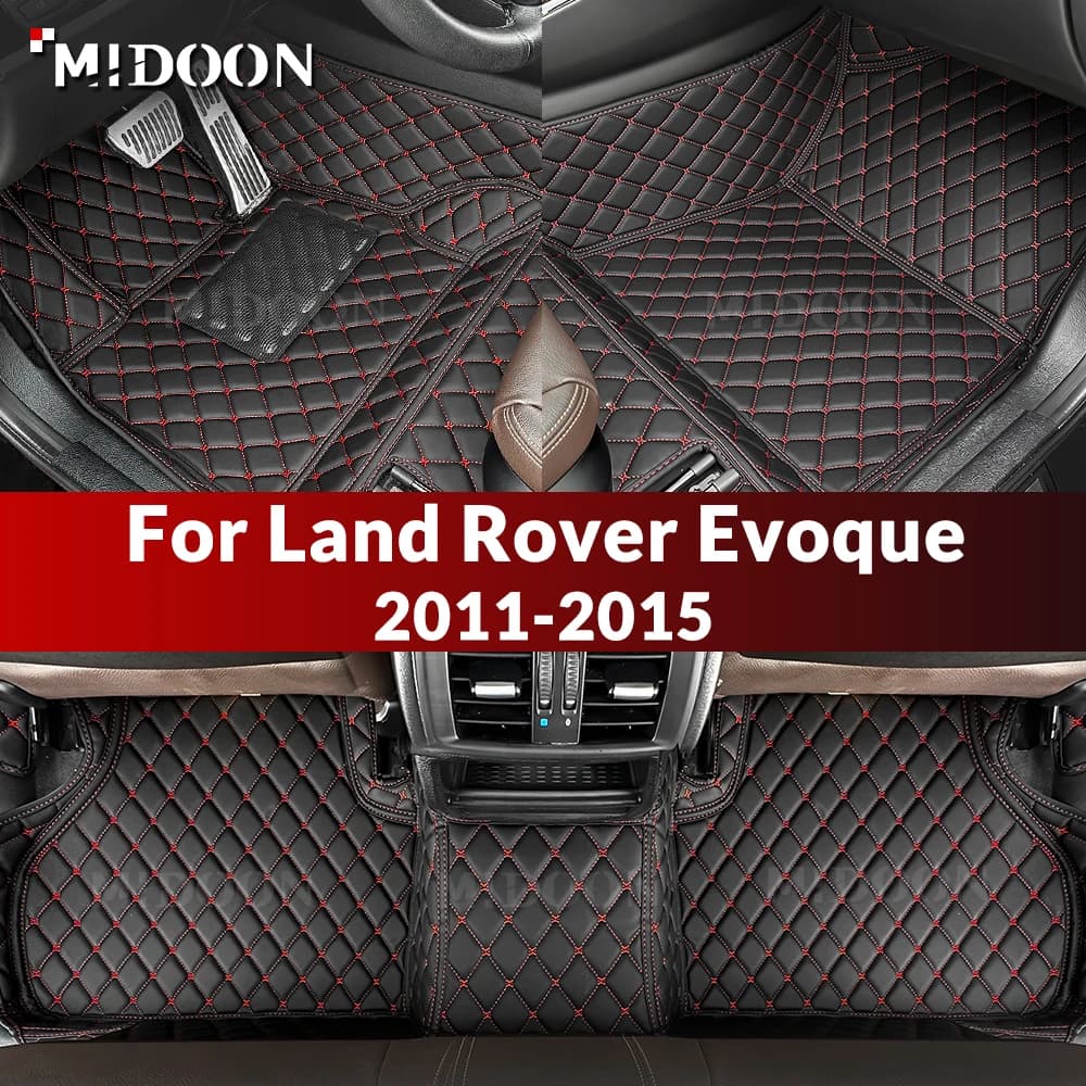 Tappetini per auto MIDOON per Land Rover Evoque (DUE PORTE) 2011-2015 Tappetini personalizzati per auto, rivestimento in moquette, accessori interni