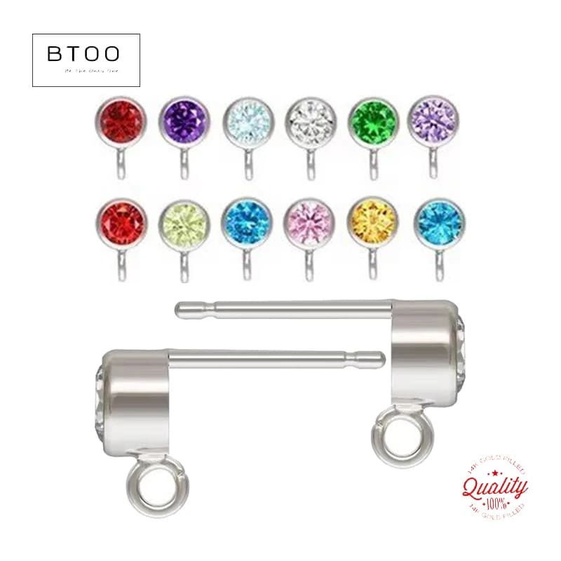 3mm CZ Earring in 925 sterling silver with ring ear components, wholesale jewelry results