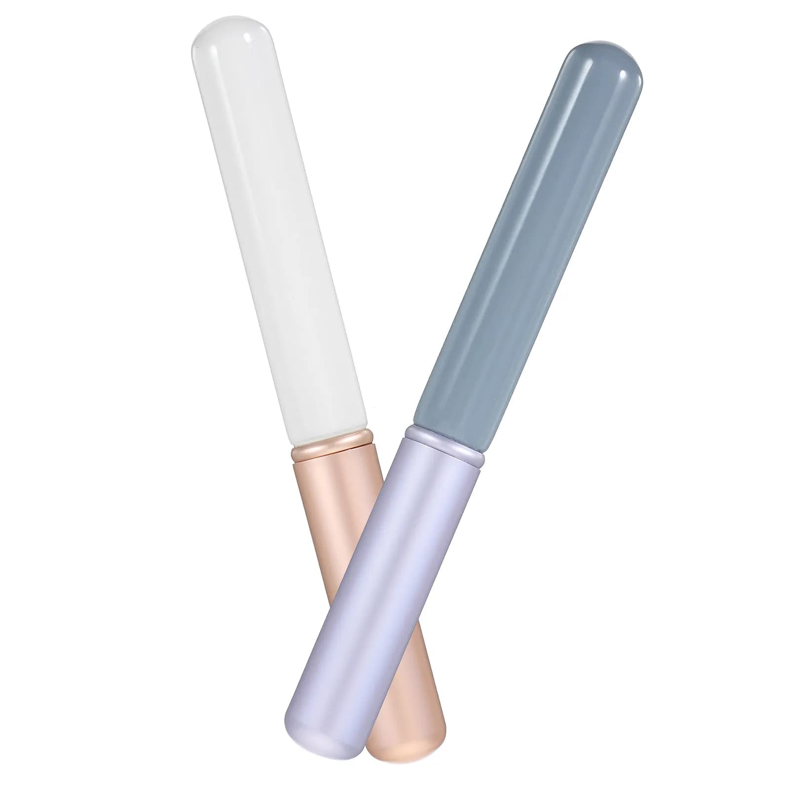 2Pcs Mini Lip Brush Lightweight Portable Lipstick Applicator for Lip Gloss Balm Concealer Eyeshadow Smudge Effect Makeup Tool