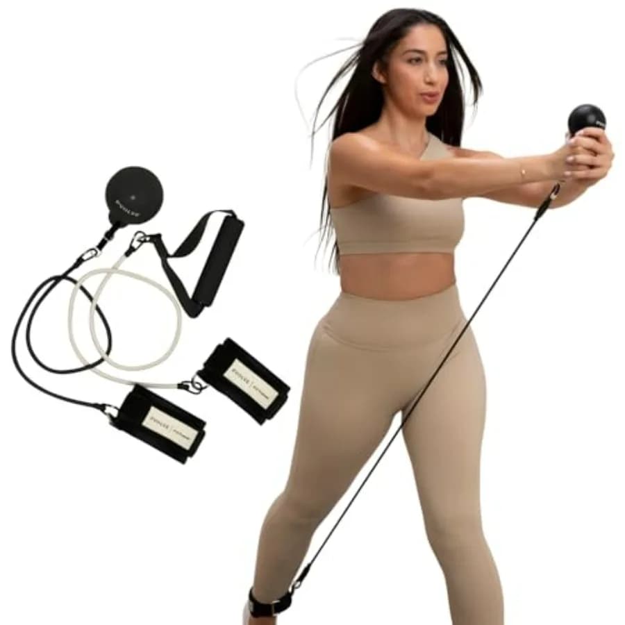Resistance band for fitness equipment for home gym with ankle strap and weight system