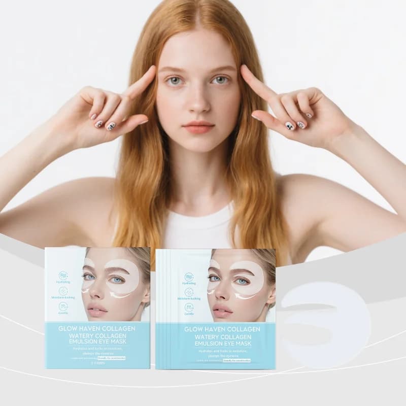 Moisturizing collagen mask for eyes, moisturizing and delicate on the skin around the eyes, delicate and softening hydration, daily eye care