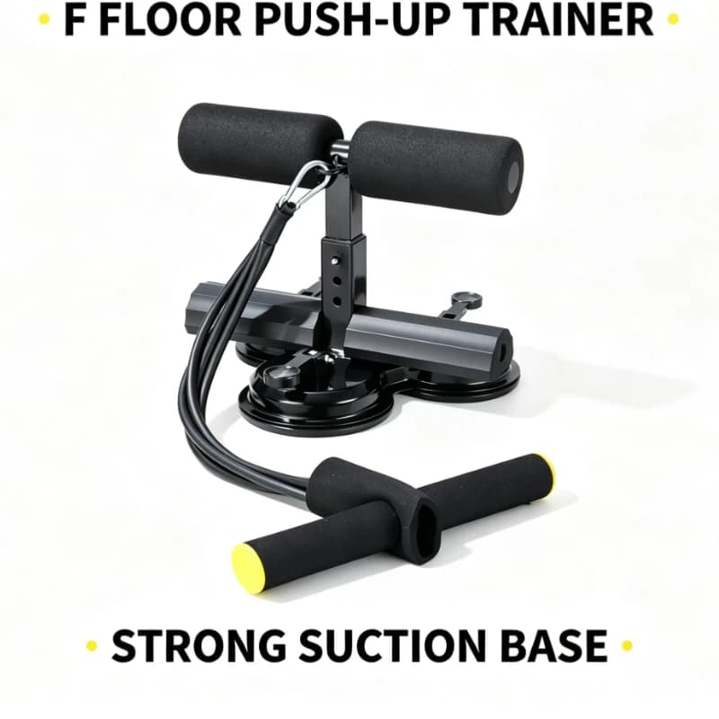 Suction Cup Sit Up Assist Bar with Pull Rope Ab Crunch Waist Trainer Home Gym Fitness Gear