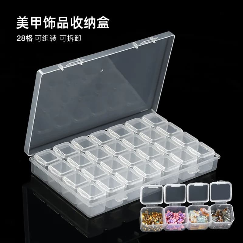 1 pcs New Organizer for Nail Art, Plastic Bear Box with Design Cat Bear Carton Animato, Jewelry Box, Beads, Diamonds, Strass and Nail Charms