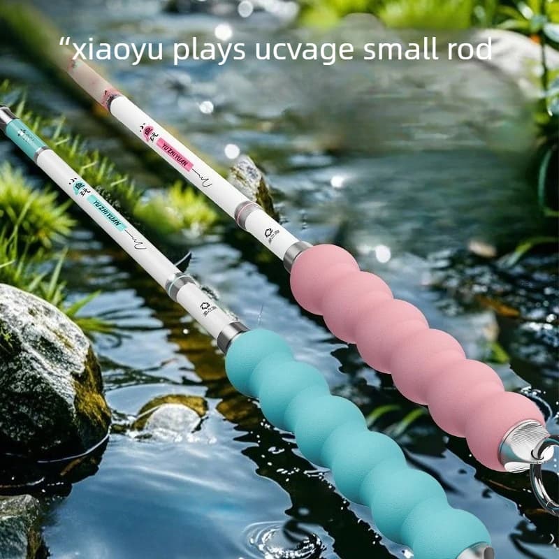 Canna da Tenkara Mini per Pesci Piccoli, Canna Corta per Torrenti, Asta ad Alta Resistenza, Impugnatura Antiscivolo Confortevole per Trote di Torrente