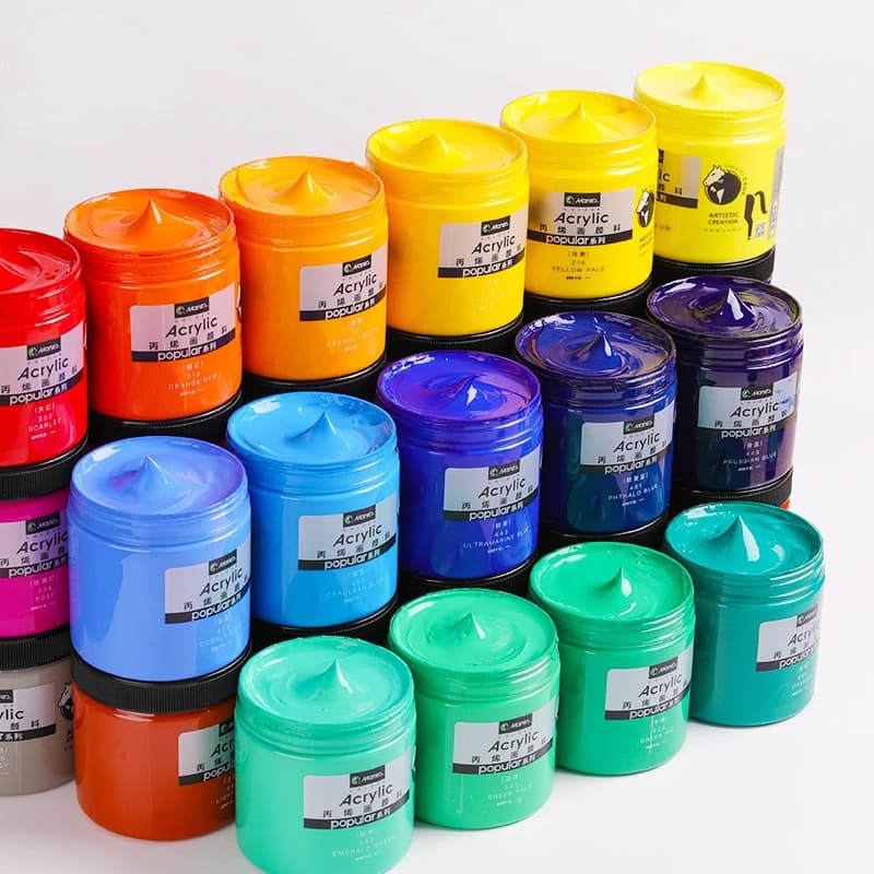 500ml Bottled Acrylic Paint Waterproof and Sunscreen Art Pigment for Student Wall Painting and Hand-painted Graffiti Creation