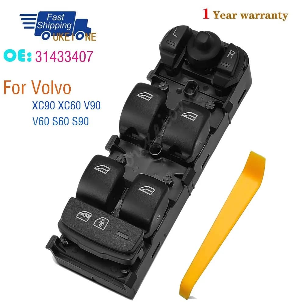 31433407 Per Volvo XC90 XC60 V90 V60 S60 S90 Anteriore Sinistro Master Lato Guida Elettrica Sollevatore Finestra Interruttore Pulsante Parti di Automobili