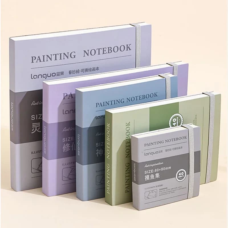 Languo Tearable Drawing Notebook Sketchbook Handbook 250gsm Paper 40sheet Mini Book for Watercolor Acrylic Marker Pen Gouache