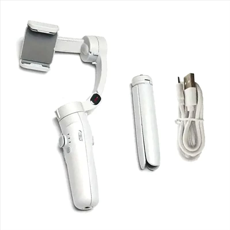B86B-Gimbal Stabilizzatore portatile per cellulare Selfie Stick Gimbal di localizzazione desktop portatile e pieghevole per smartphone dal vivo