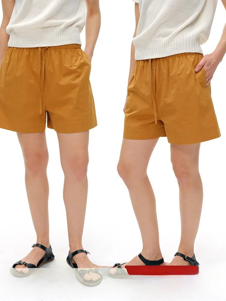 Who Peach Pantaloncini Larghi da Donna con Elastico in Vita, Versatili, Casual, Sportivi, con Coulisse, Stile Estivo, in Misto Cotone