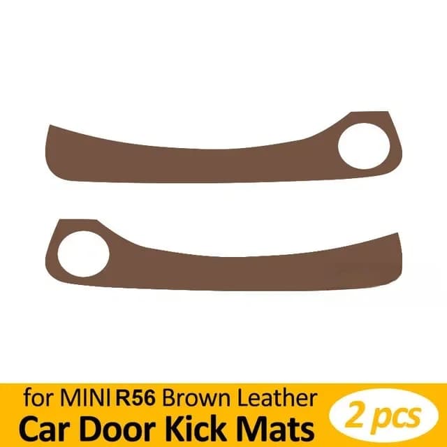 Car Door Anti Kick Mat For BMW MINI Cooper F54 F55 F56 F57 F60 R56 R60 Leather Carbon Fiber Sticker Car Accessories