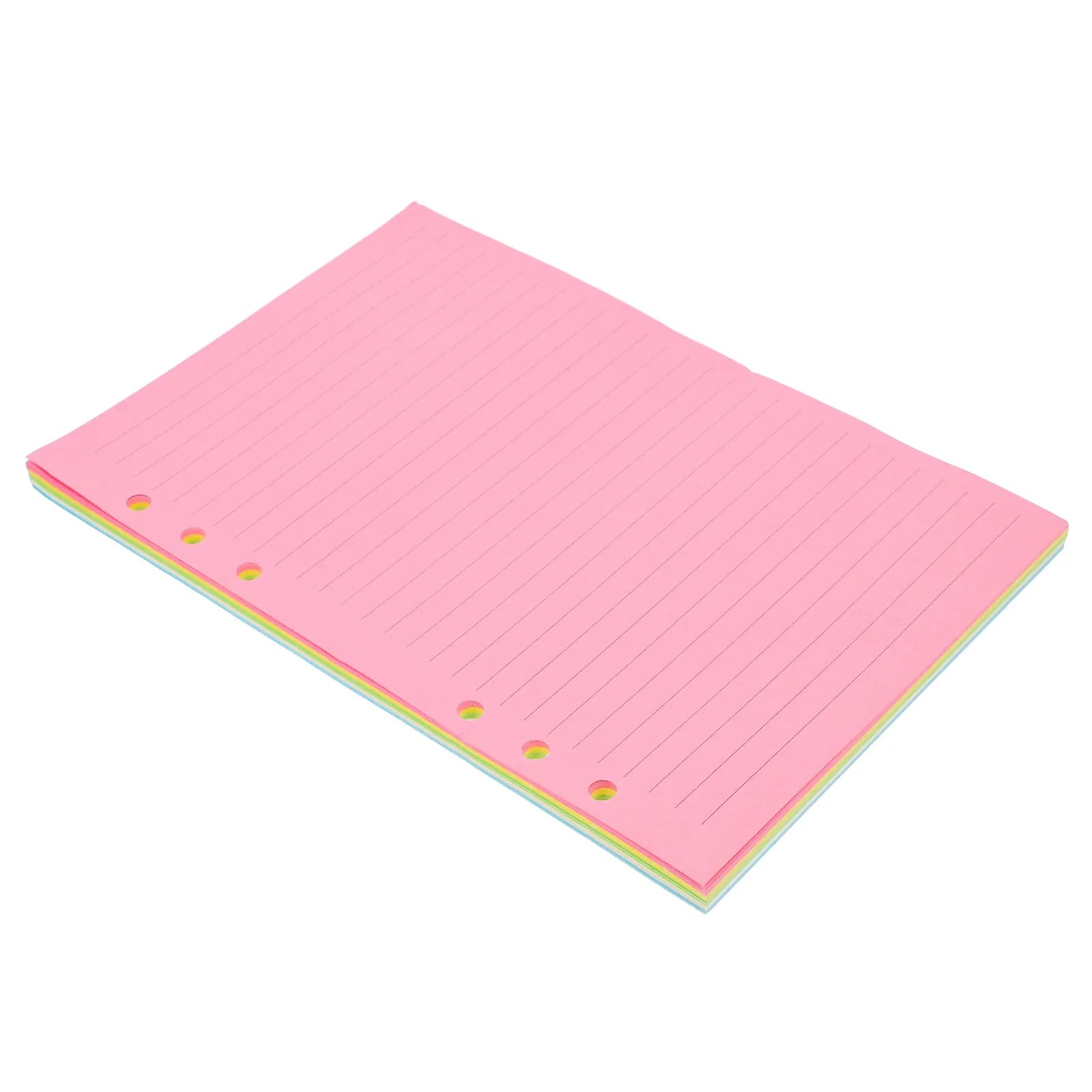 50Sheets A5 Notebook Refill Paper 6 Hole Punched Thick Lined Notepad Replacement for Spiral Binders Planner Inserts Writing