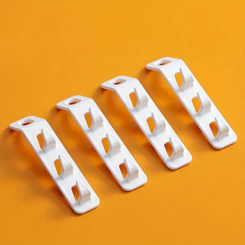 4pcs Bag Hook Plastic Non-punching Wardrobe Bag Rack Hat Scarf Schoolbag Rack No Trace No Deformation Storage Rack