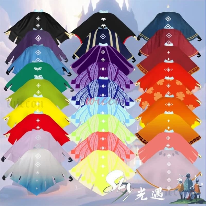 Sky: Children of the Light Cosplay Initial Service Nine Colors Cloak Unisex Halloween Suit