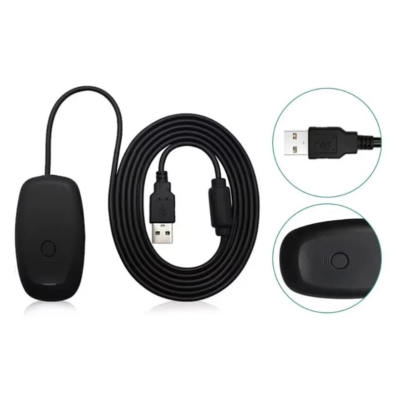 Adattatore ricevitore USB per Xbox 360, dongle per gamepad wireless, supporto PC Win7/8/10 per accessori controller Xbox 360