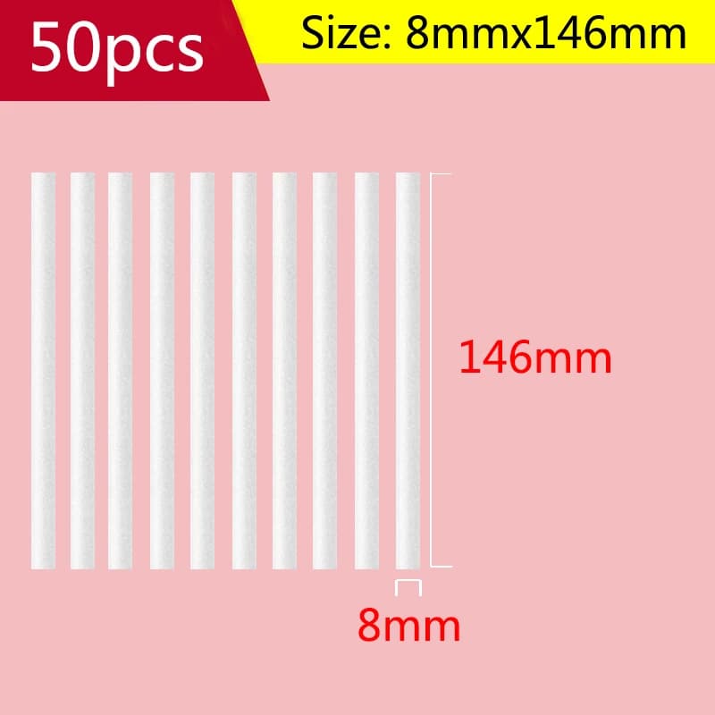 8mmx146mm 50 pz Umidificatore Diffusore di Aroma Sostituzione di Alta Qualità Assorbente D'acqua Tampone di Cotone Filtri Universale Tagliabile