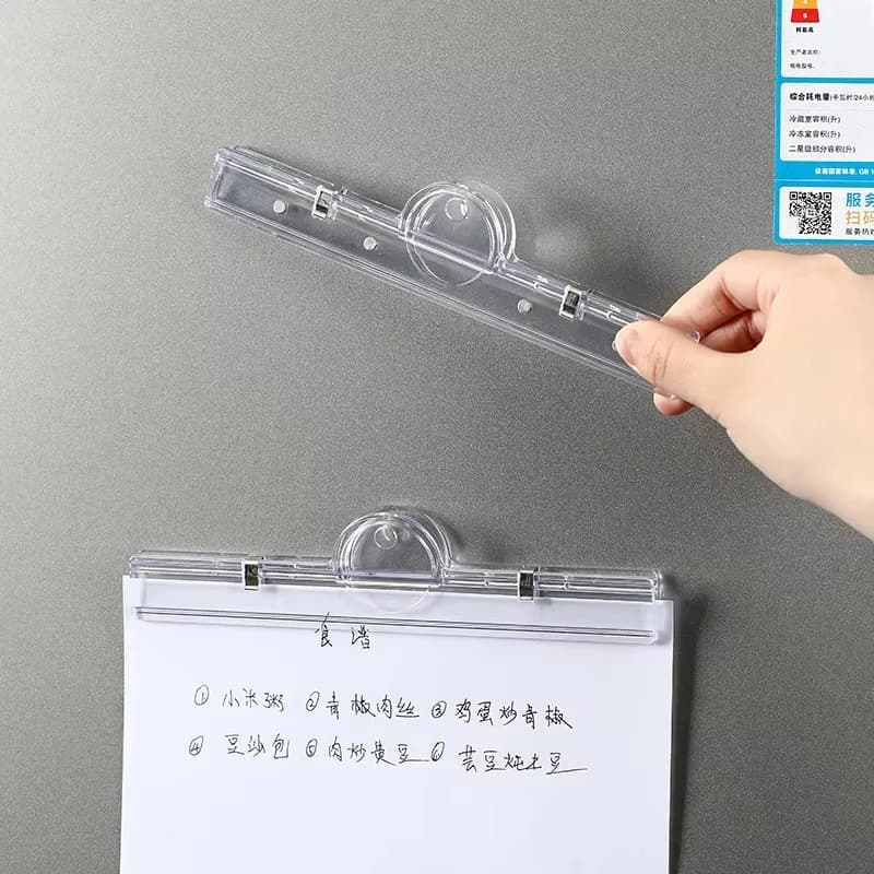 Cartelle a clip magnetiche trasparenti resistenti Forte aspirazione Non facile da cadere Cartelle di file multifunzionali Forniture per ufficio