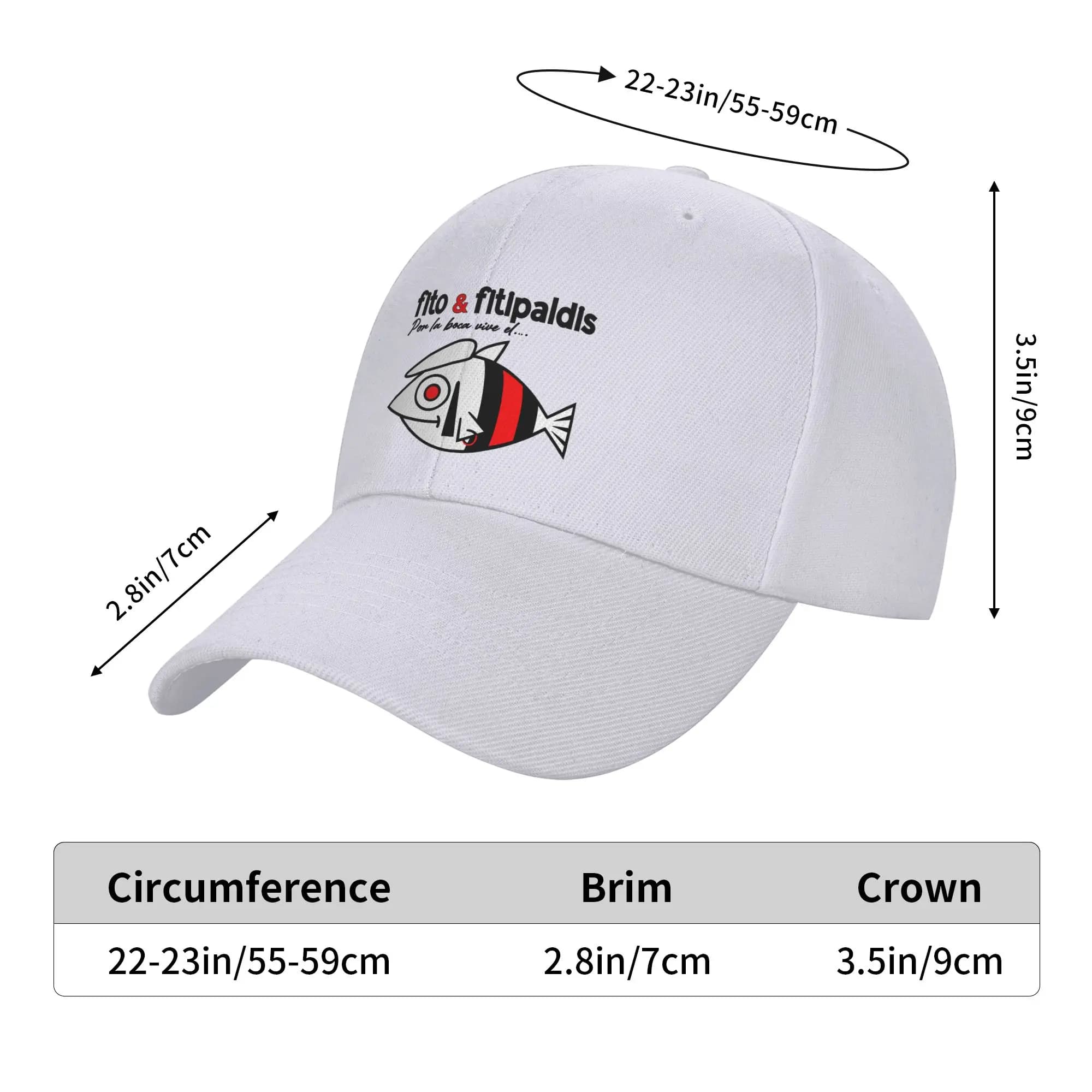 Fitos Fitipaldis Band Baseball Cap Outdoor Sport Sunscreen Trucker Hat Unisex-Teens y2k Retro Design Snapback Cap