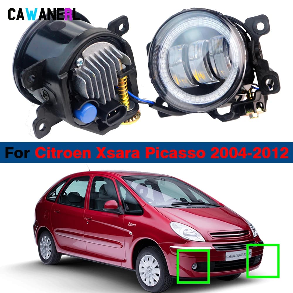 2 pezzi auto H11 Angel Eye LED fendinebbia Daylight DRL 30W per Citroen Xsara Picasso 2004 2005 2006 2007 2008 2009 2010 2011 2012