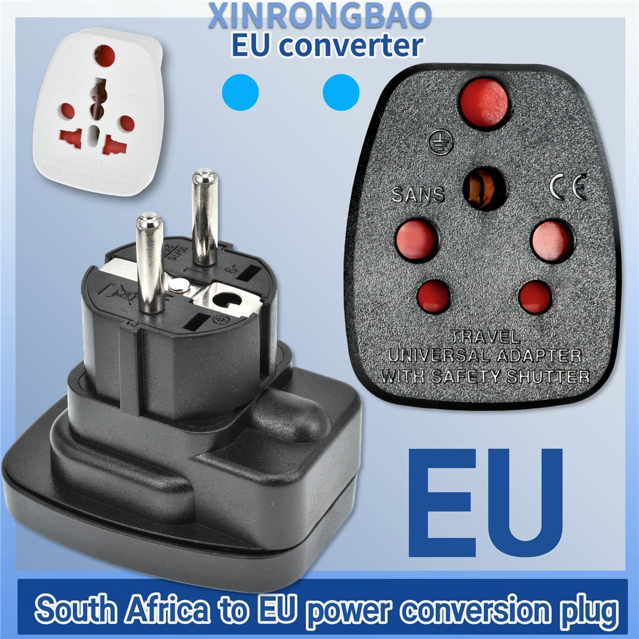 Sud Africa Universale Italia Svizzera Regno Unito US AU a UE Tedesco Russia Presa di corrente Schuko Plug Convertitore adattatore per caricabatterie da viaggio