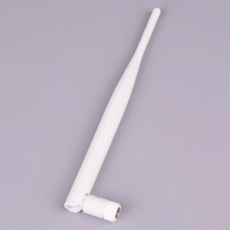 Antenna WiFi bianca da 1 pezzo 2,4 GHz Antenna 5dBi RP SMA Connettore maschio Antenna 2,4 g