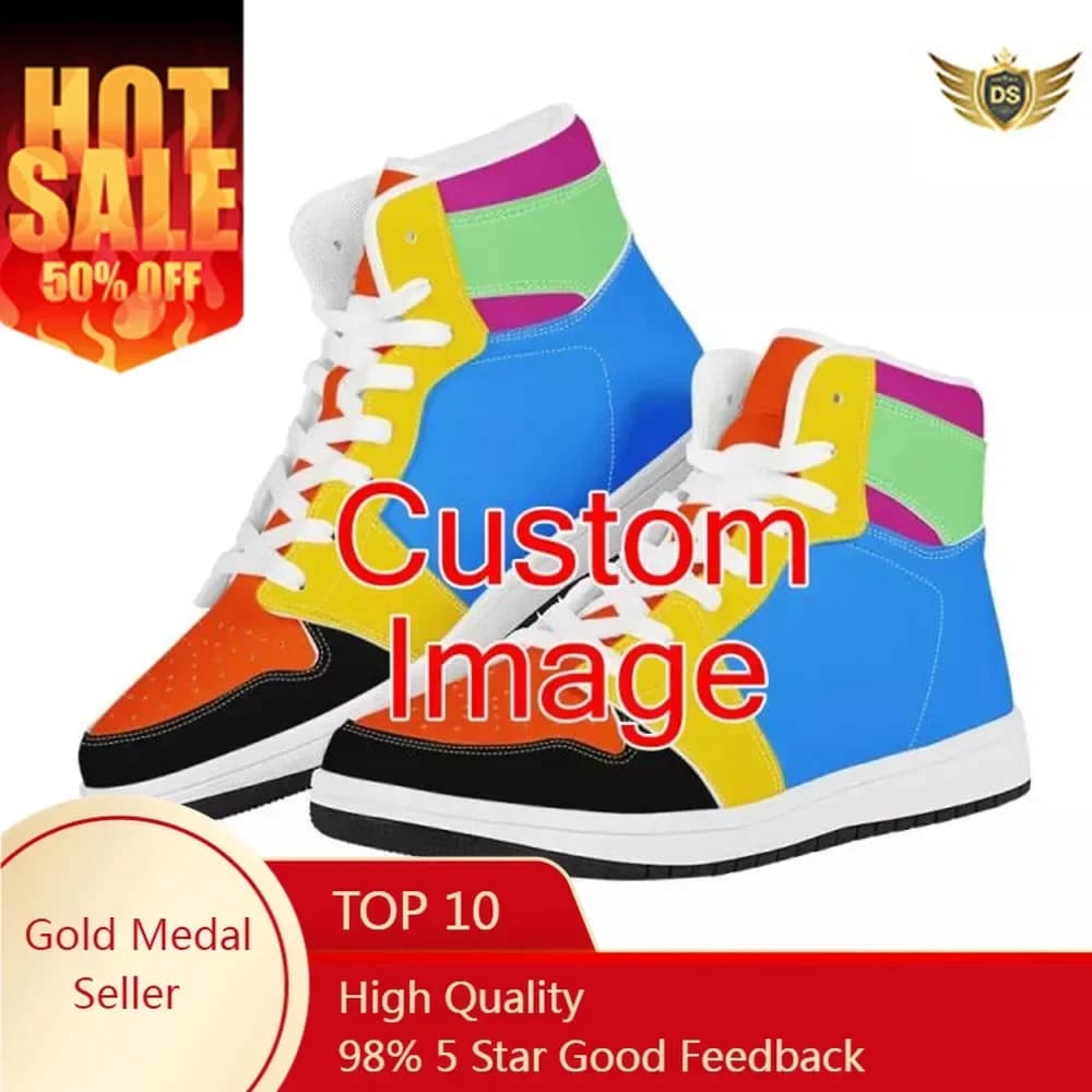 Immagine personalizzata Scarpe da uomo Scarpe casual alte Stampa su richiesta Sneakers Scarpe da donna Cosplay Zapatos De Mujer