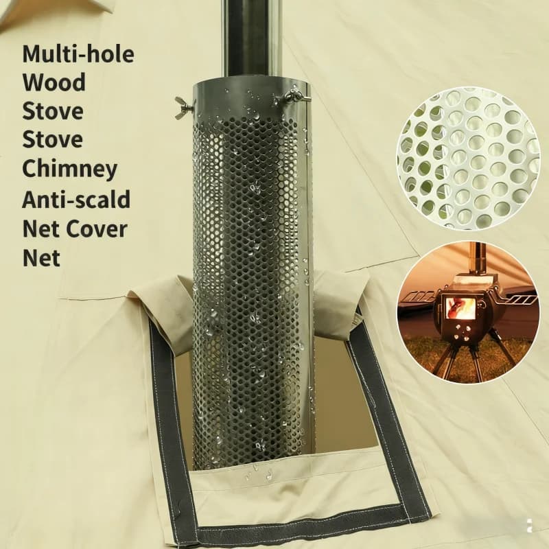 Camping stove pipe Stainless steel fireplace hose for outdoor tent Wood stove Heat resistant Copper Safety accessories