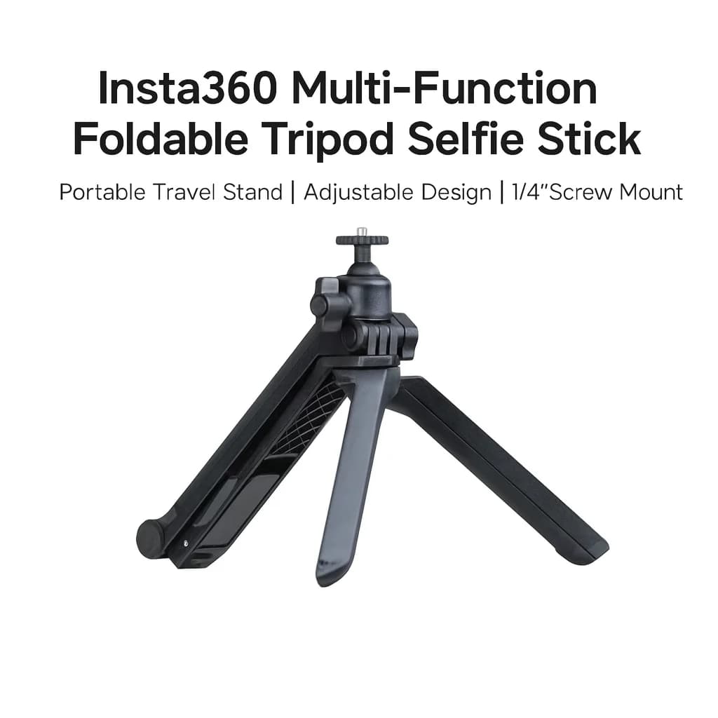 Bastone Selfie Pieghevole 3-in-1 Insta360 con Treppiede | Multifunzione con Braccio Magico | Compatibile con GO Ultra/X5/Ace Pro 2/X4/GO 3