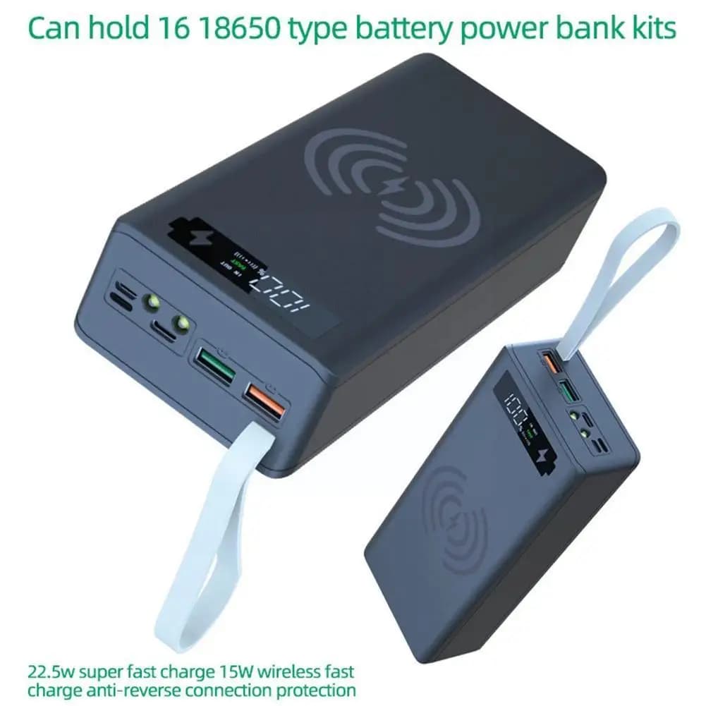 16*18650 Portabatteria Scatola di immagazzinaggio Custodia Power Bank FAI DA TE 18650 Kit Telefono Powerbank Caricabatteria Mobile FAI DA TE Borsette Box I6P6