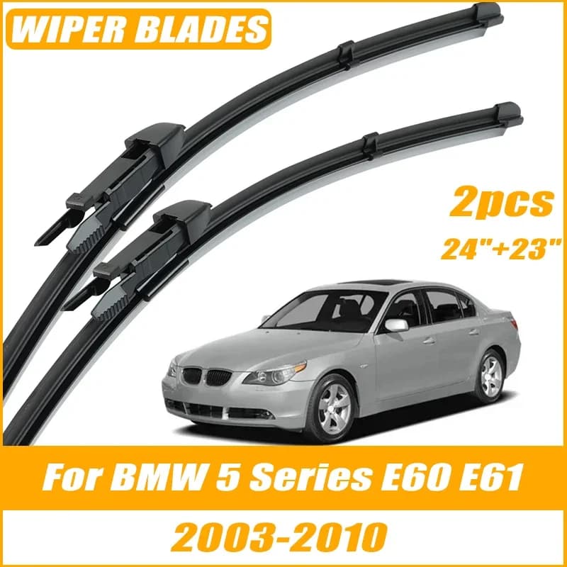 2pcs Wiper Front Wiper Blades For BMW 5 Series E60 E61 2003-2010 Windshield Windscreen Clean Window Car Rain Brushes 24"+23"