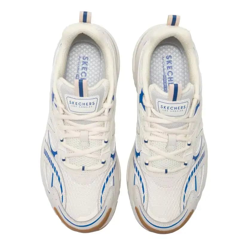 Skechers 183199-NTBL Mens Vintage Mesh Walking Sneakers Visible Air Cushion Midsole Lightweight Breathable Anti Slip Shoes