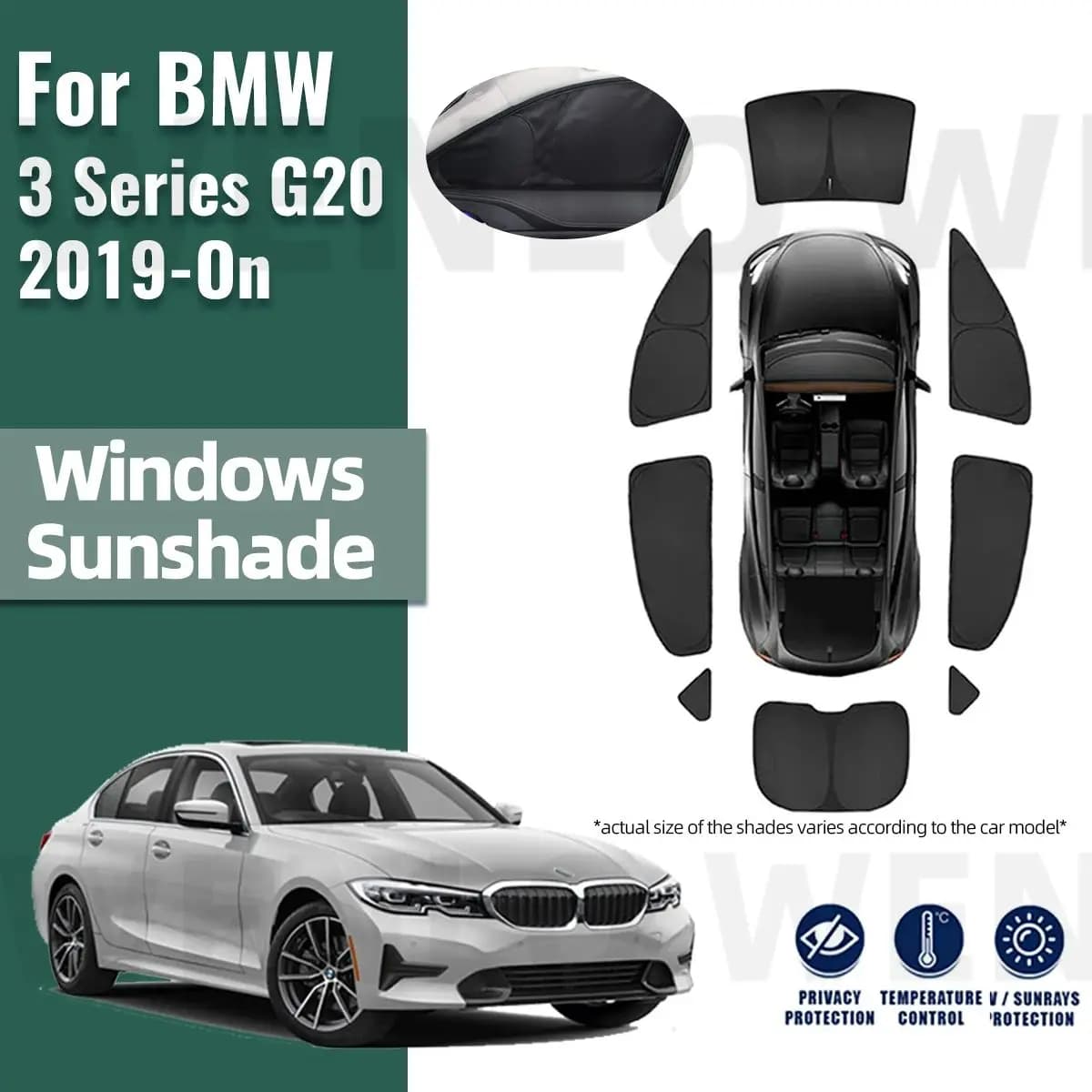 Per BMW serie 3 G20 2019-2023 2024 Copertura Completa Parasole Per Auto Parabrezza Anteriore Telaio Tenda Lunotto Laterale Posteriore Tenda Da Sole Visiera