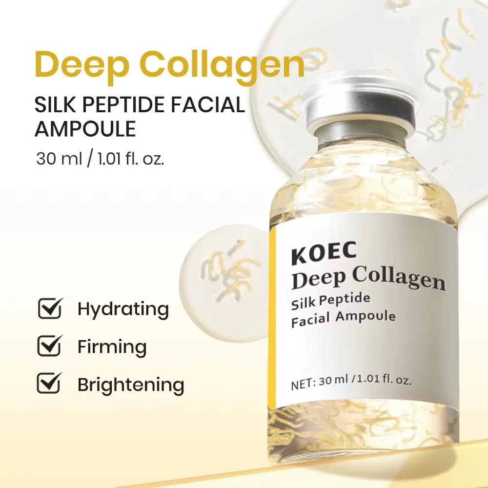Peptidic intensive lifting vial, hydrating serum for face to deep collagen, hydration firming for glass skin, Korean skin care
