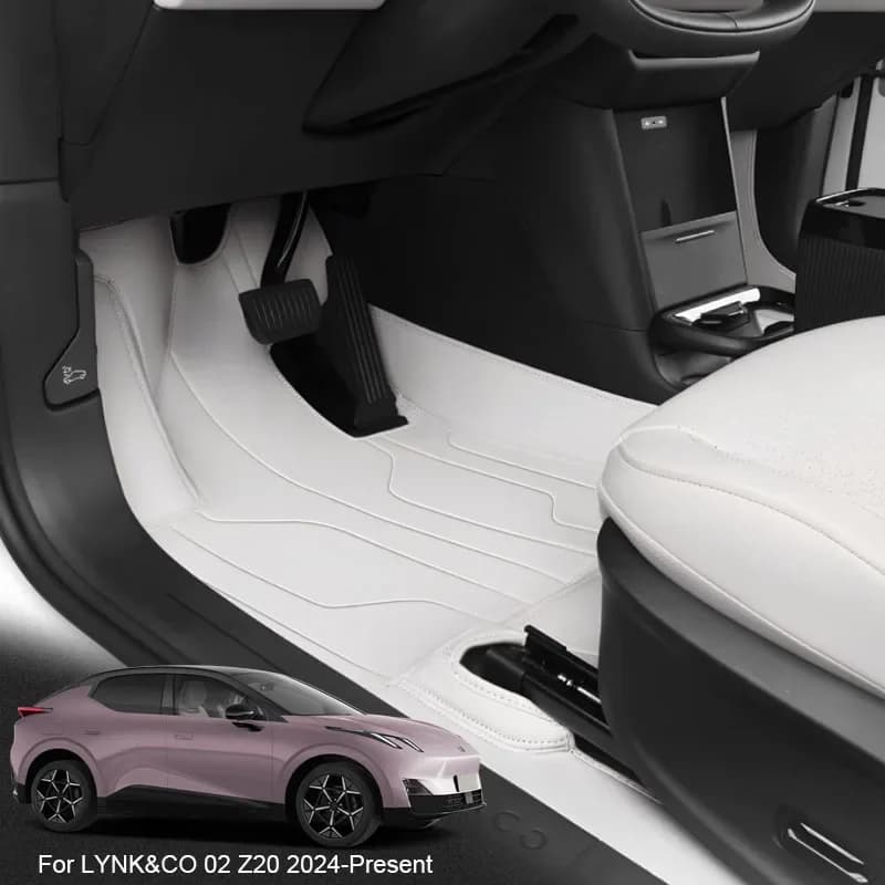 Custom Leather Anti-slip Nappa for LYNK & CO 02 Z20 2024-Present Auto Piede Protecting Zerbino Luxury Auto Waterproof Floor Pad Accessory