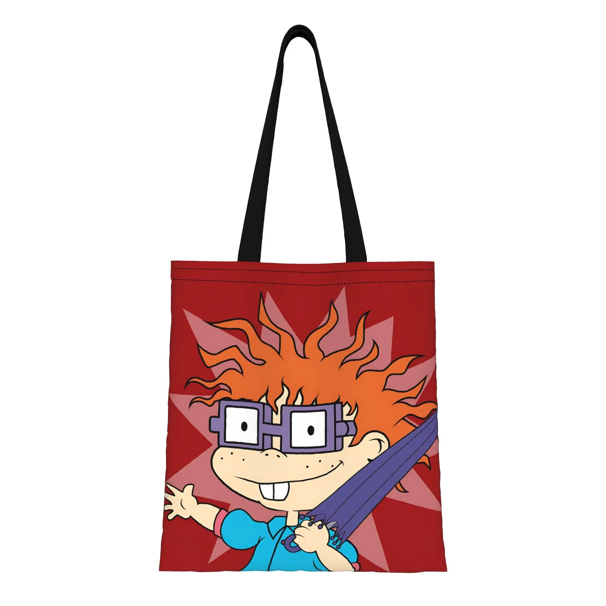 1PC Go to Sleep R-Rugrats Woven-resistant canvas tote bag with sturdy shoulder strap, great gift