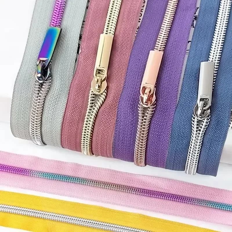 2/3/4/5M 5 # Meetee Cerniera Per Metri Cerniere In Nylon Estrattori Zaino Vestiti Zip Chiusura Cursore Zip Riparazione Accessori Per Cucire