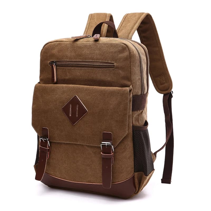 Men's Backpack in Vintage Canvas Large Canvas Backpack Suitable for Most 15.6 Inch Laptop Bag from School Travel Backpack for Hiking