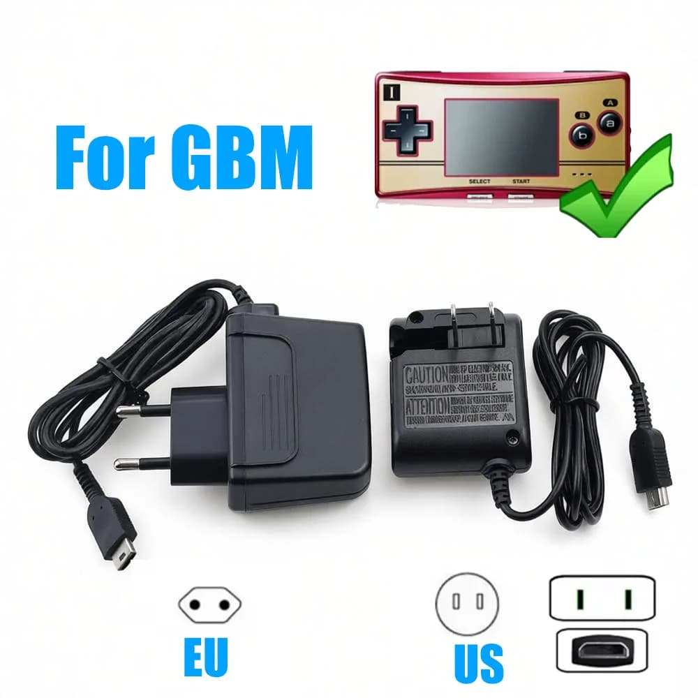 Caricatore da muro di alta qualità con spina EU/US per alimentatore CA GBM per Nintendo Gameboy Micro GBM