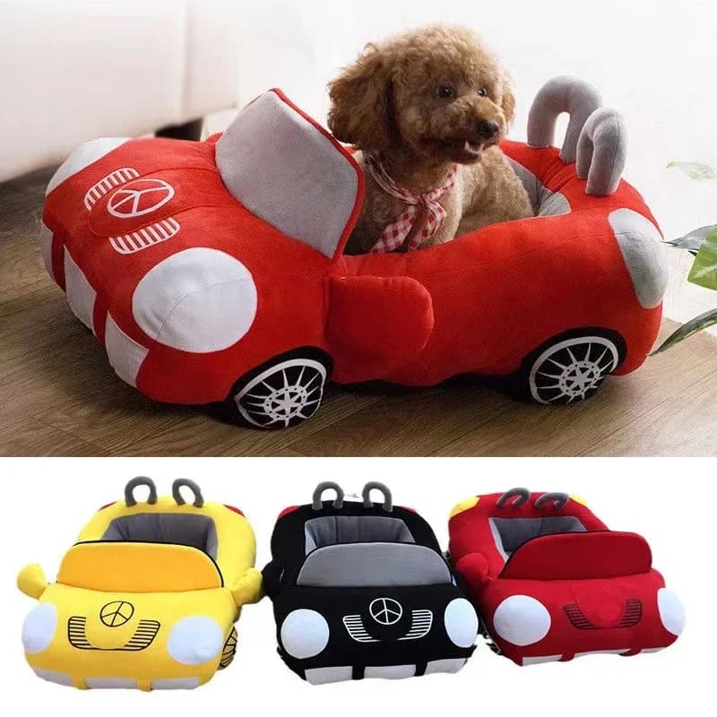 Car Shape Luxury Dog Cat Bed Warm Pet Teddy Warm Sofa Puppy Nest Cushion Kitten Winter Fashion Padded Kennel With Mat