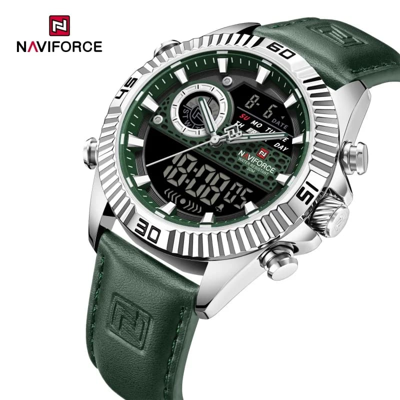 Orologio da polso NAVIFORCE di lusso da uomo, al quarzo, impermeabile, luminoso, cronografo, con allarme, data, sportivo, casual, per tutti i giorni, con confezione regalo.