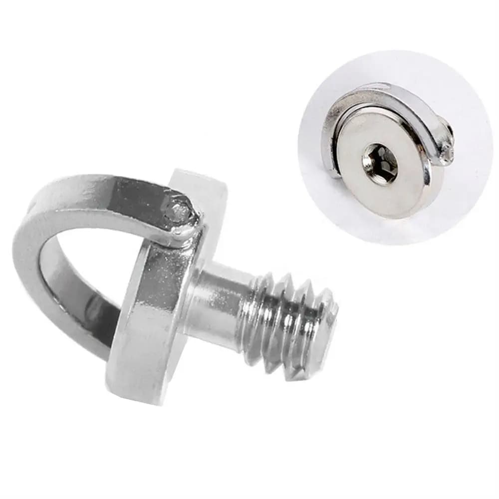 Photography Folding Silver Fixed Adapter Quick Release For DSLR Camera Screw Tripod Screw D-Ring Screw 1/4 Inch Screw