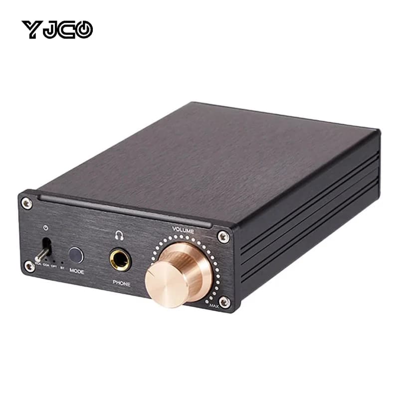 YJCO A938 DAC Hi-Fi Headphone Amplifier, Bluetooth Decoder with Chip BT QCC5125, Audio Amplifier for Domestic Stereo Speakers