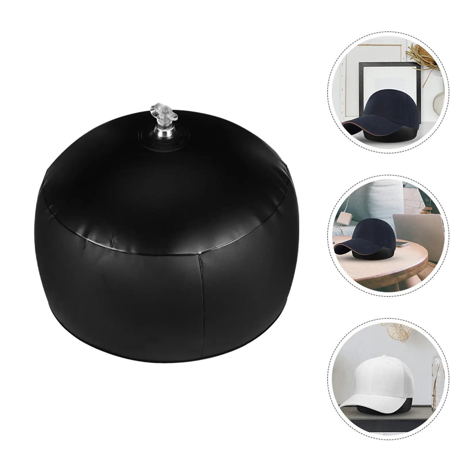 2 Pezzi Supporto Gonfiabile a Cupola per Cappelli, Modellatore per Cappelli, Espositore da Viaggio per Cappelli da Baseball e Parrucche