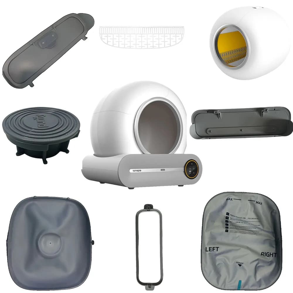 Tonepie Ti Pro Automatic Cat Litter Box Accessories Waste Collection Door Rubber Plug Filter Screen Silicone Bottom Mat